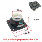 SOTAMIA 2Pcs 2 Inch Square Audio Full Range HiFi Speaker 4 Ohm 8 Ohm 20W 15W 10W 4R 8R DIY Soundbar Bluetooth Speaker