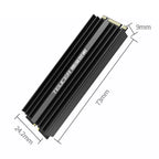 TEUCER SSD Heatsink M.2 NVME Solid State Disk Drive PC Radiator with Thermal Silicone pad for Desktop PC M.2 NVME PS5 Heatsink