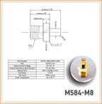 2/5/20Pcs High Current Pogo Pin Theaded M3 M4 M8 Connector 1A 4A 5A Battery DC Power Spring Loaded Needle Test Probe Gold Plated