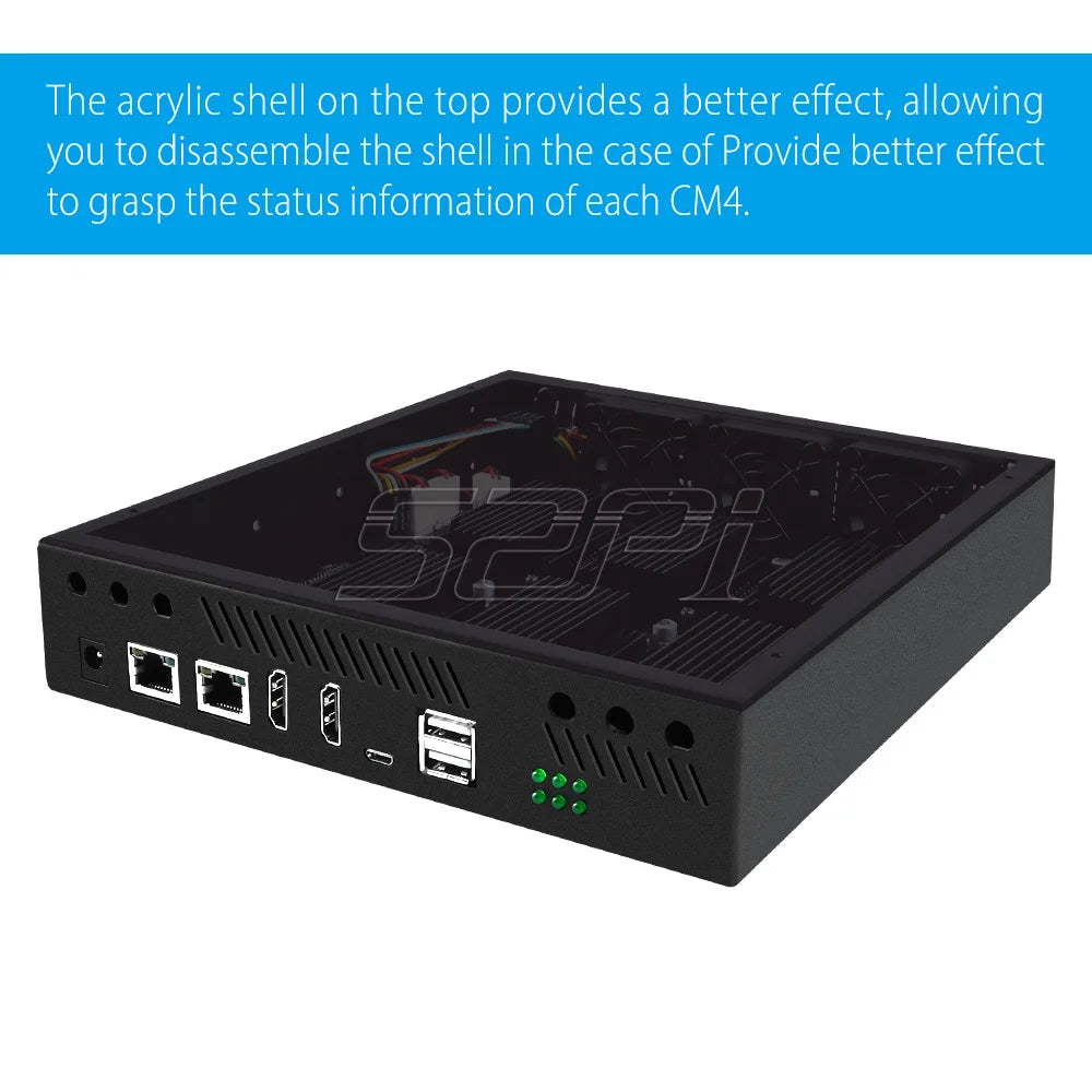 52Pi New DeskPi Super6C Raspberry Pi CM4 Cluster Carrier Mini-ITX Board 6 RPI Compatible CM4 Supported