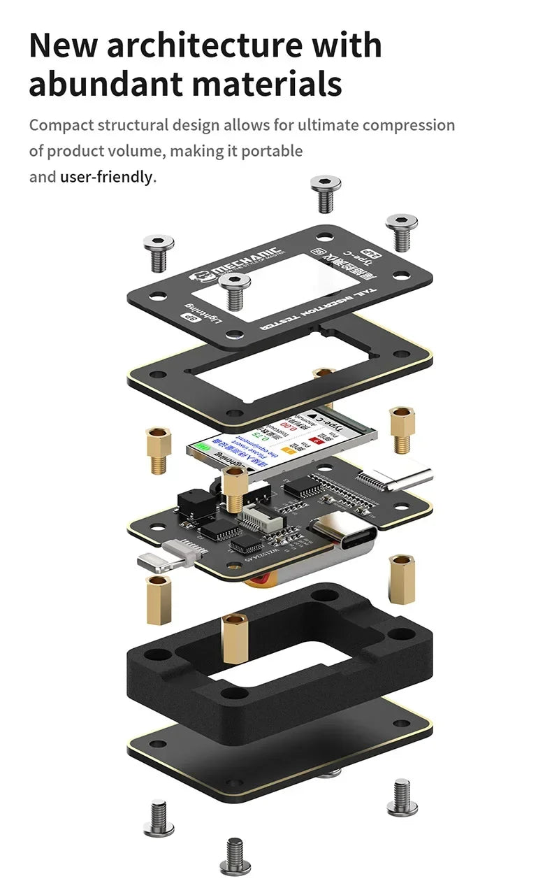 MECHANIC T-824 T824 SE Tail Insertion Tester Tail Insertion Detector Type-C Lightning I nterface for Phone Repair Tools