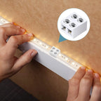 LED Strip Connectors 2Pin 8mm 5V/12V/24V Versatile LED Light Solderless Connector Adapter for 22AWG/20AWG/18AWG/16AWG Solid Wire
