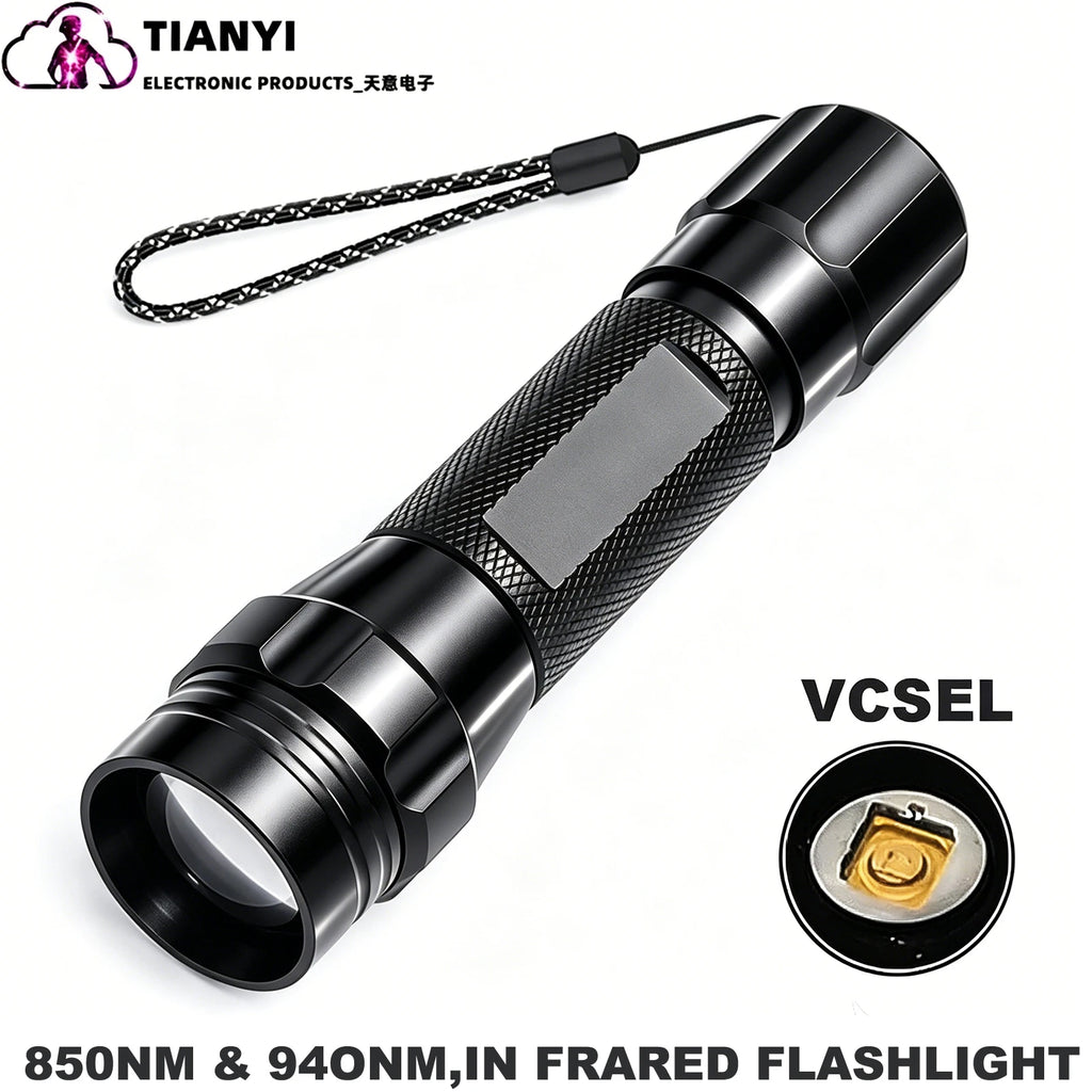 IR850nm&940nm Latest Infrared LED Zoom High Bright Night Vision Infrared Fill Light Tactical Hunting Zoom Flashlight IR Lighting