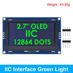 2.7 Inch OLED LCD display 128x64 drives SSD1327 IIC / SPI / 8-bit parallel port For Arduino