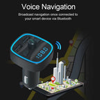 Car Adapter Bluetooth 5.0 Dual USB Port Safe Charging Hands-free Calling Fast Charging FM Transmitter Car Accessories