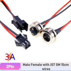 Magnetic Circular PogoPin Connector 2A Male Female Metal Spring Loaded 1/2/3/4/5/6 Pin DC Power Charger Wire JST SM Gold Plated
