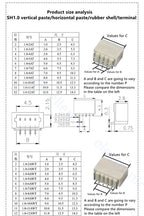 5sets GH1.25 SH1.0 JST1.25 PH2.0 XH2.54 SH/JST/ZH/PH/XH Horizontal / Vertical SMD Pin Header + Housing + Terminal Set 2.54mm