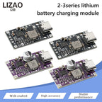 Type‑C USB 2‑3S BMS Lithium Battery Boost Charging Module 15W 8.4V 12.6V 1.5A Fast Charge With Balance And Indicator
