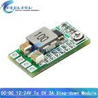 Mini DC 12-24V To 5V 3A Step Down Power Supply Module Voltage Buck Converter Adjustable 97.5% 1.8V 2.5V 3.3V 5V 9V 12V