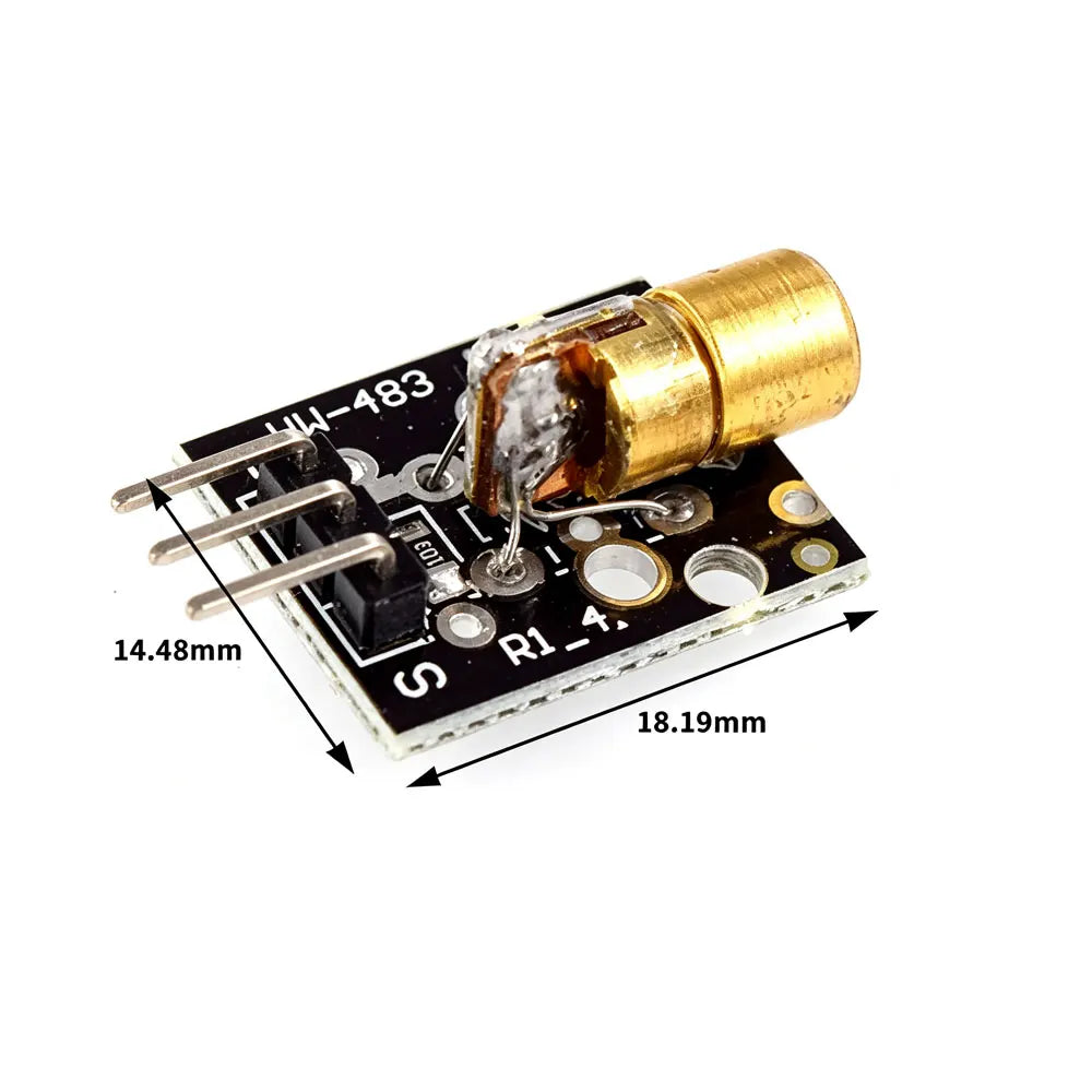 1-5pcs KY-008 650nm Laser Transmitter Module with Laser Sensor Module Non-Modulator Tube Laser Receiver Module Kit for Arduino