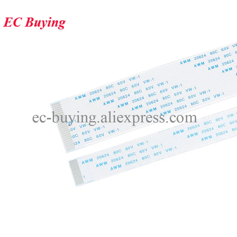 5pcs FPC/FFC 24P Ribbon Flexible Flat Cable Wire Pitch 0.5/1.0mm 6/10/15/20/25/30/40cm Length Forward Reverse Direction Connecto