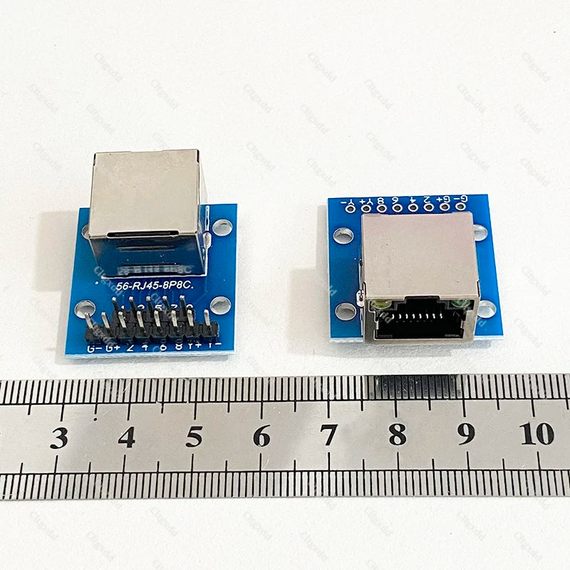 1PCS RJ45 8P8C Female Breakout Board 2.54mm Pin Header Adapter Shielded RJ45 Socket Terminal Test Board For Ethernet Network