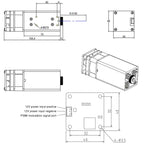 445nm 40W 80W Laser Module Double Laser Diode Head TTL PWM CNC Laser Engraving Metal Cutting Wood Machine Tool Eye Protect FAC