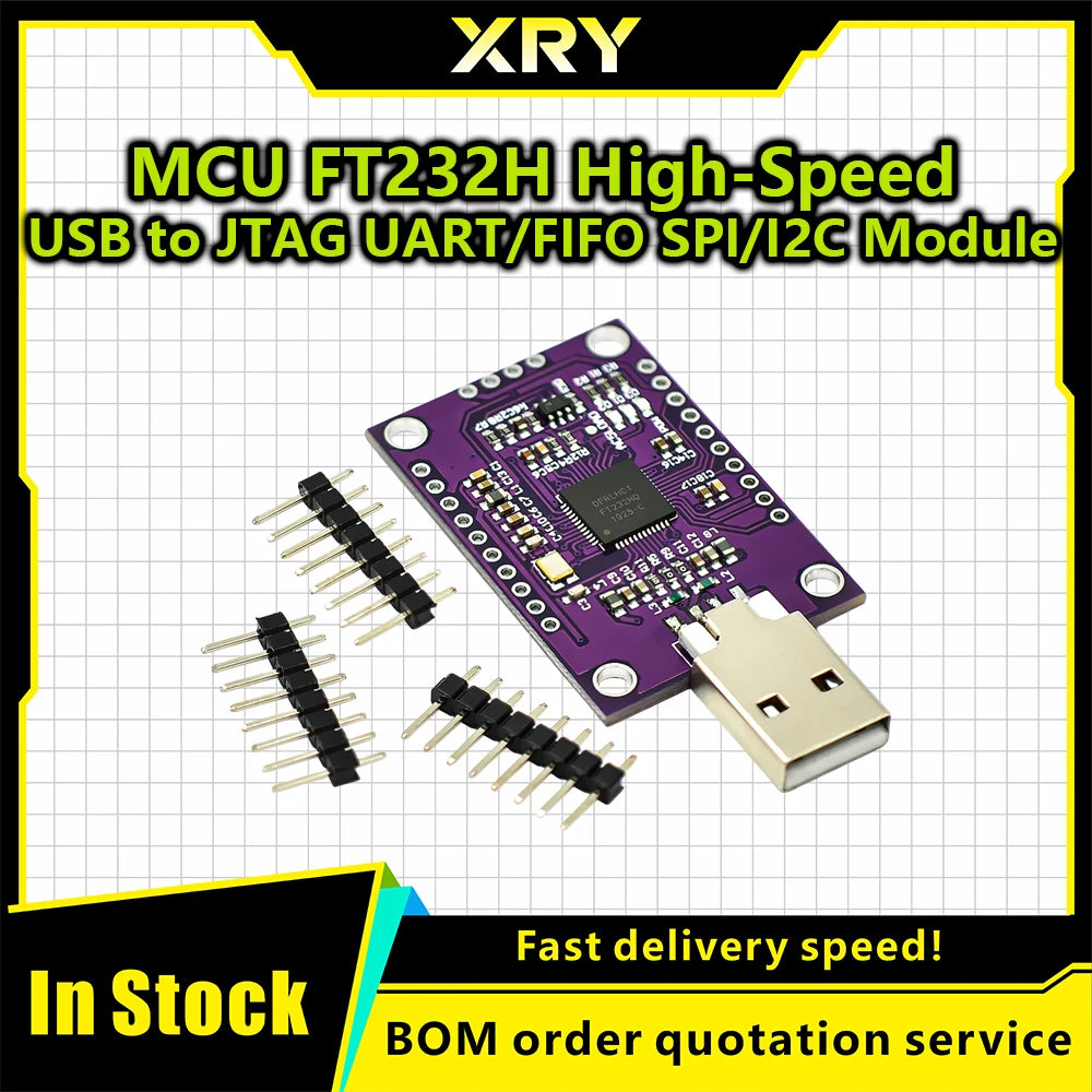 XRY MCU FT232H High-Speed Multi-Function USB to JTAG UART/FIFO SPI/I2C Module