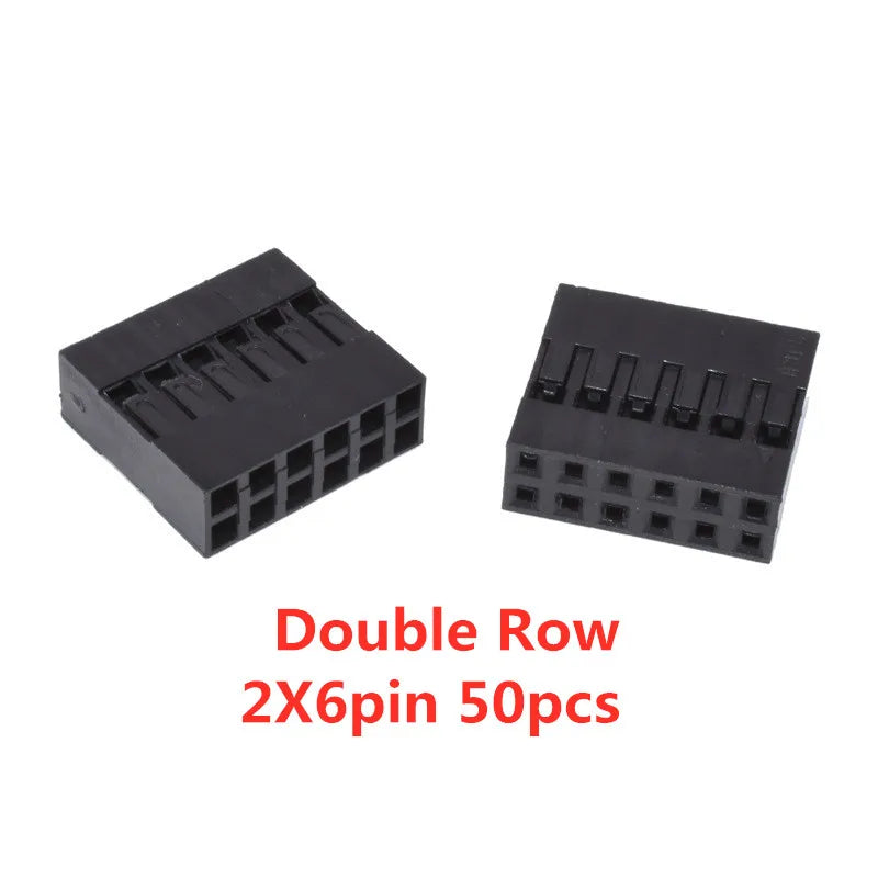 50pcs 2.54mm Dupont Connector Male/Female Pin Way Cable Plug 2/3/4/5 Pin Electrical Pin Jumper Header Housing Wire Connector Kit