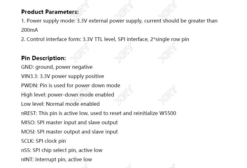 USR-ES1 W5500 W5100 Ethernet Network Module Hardware SPI to LAN/ Ethernet TCP / IP 51 / STM32 Microcontroller Program Over