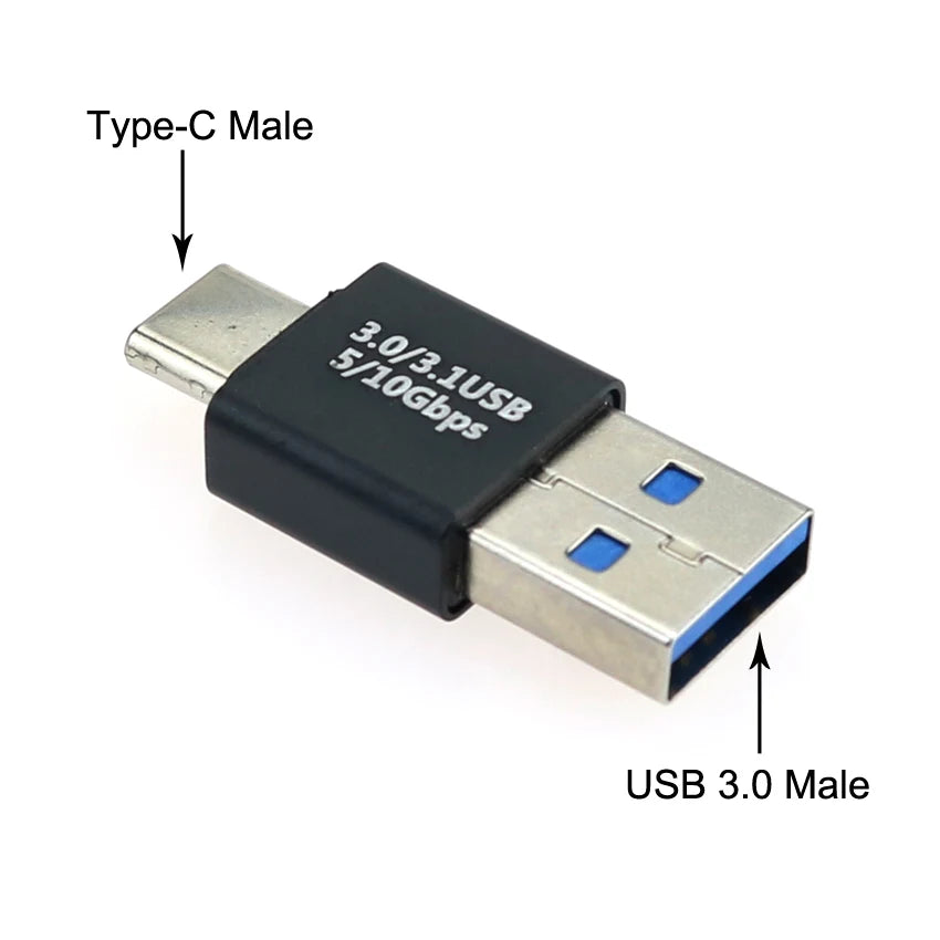 YuXi USB 3.0 Connector To Type C Male Female Adapter OTG USB Converter For SSD HDD Cable Extender USB3.0 Extension Plug