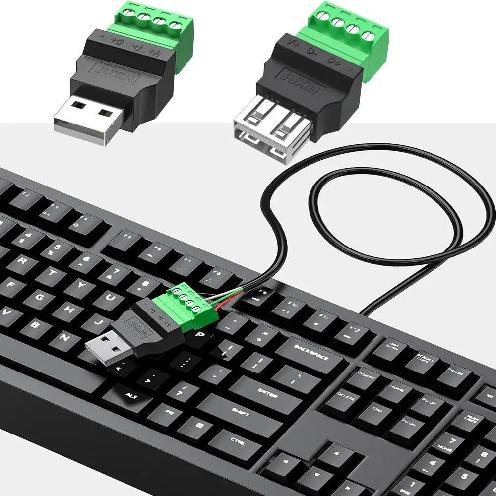 Type A USB Connector USB Plug USB 2.0 Adapter Connector Jack Type-A 4-pin Male/Female Plug 4 pin 4 Pin Screw Terminal Plug