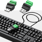 Type A USB Connector USB Plug USB 2.0 Adapter Connector Jack Type-A 4-pin Male/Female Plug 4 pin 4 Pin Screw Terminal Plug