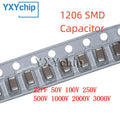 50PCS 1206 22PF 50V 100V 250V 500V 1000V 2000V 3000V ±5% 220J C0G NPO SMD Chip Multilayer Ceramic Capacitor