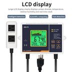 CO2 Monitor Controller Concentration Tester Carbon Dioxide Monitor NDIR Sensor CO2 Pressure Regulator Valve for Greenhouse