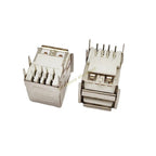 5/10Pcs Double USB Type A Female Solder Jacks Connector PCB Socket USB-A Type 90 Degrees / 180 Degrees Adapter