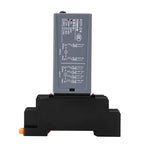 DC12V DC24V AC220V Digital Time Relay Mini Power-on Delay Controller Time Relay Cycle Time Control Delay Device with Base Socket