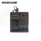 KOSHARE Smart Battery Charger for Rechargeable Ni-MH Ni-CD AA AAA 9V Batteries 18650/16340/26650 14500/21700 Lithium-ion Battery