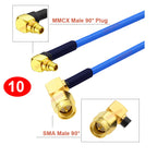 1PCS SMA to MMCX RG405 Cable RP-SMA/ SMA Female to MMCX Male Straight/ Right Angle 90° Plug High Frequency RG-405 086 Jumper