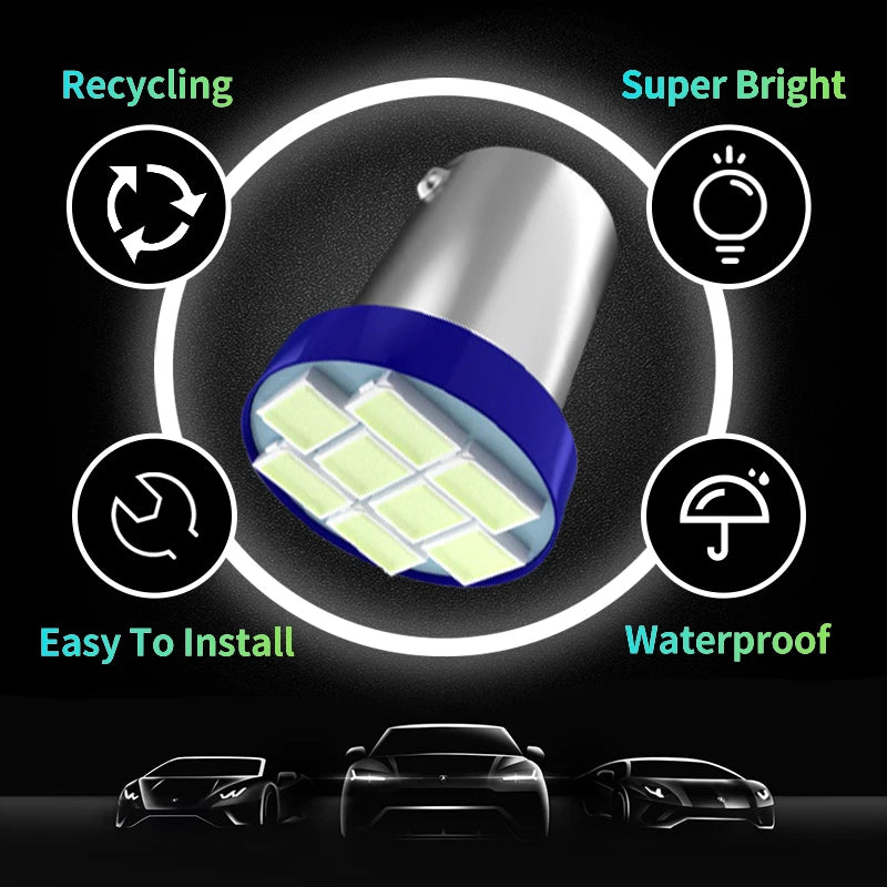 10PCS BA9S 44 47 T11 T4W Bayonet AC 6V 12V 1206 3020 8SMD LED Pinball Machine Light Bulb Lamp Non Ghosting Anti Flickering