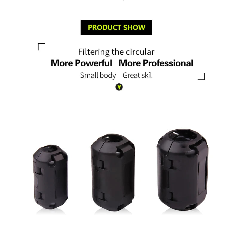 1Pcs/4Pcs Ring Core Ferrite Bead Clamp Choke Coil EMI RFI Noise Filter Clip Snap for 7/9/13mm  Cable Connector Filters Holder