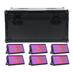 U'King 6Pcs 200W LED RGBW 48+8-Segment Strobe Lights With Flightcase/6Pcs Strobe Lights/Only 1Pcs Flightcase For Party Show KTV