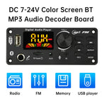 DC 7-24V MP3 Audio Decoder Module Bluetooth 5.0 Lossless Amplifier Decoder Board Music Playback Volume Controller 87.5-107.5MHz