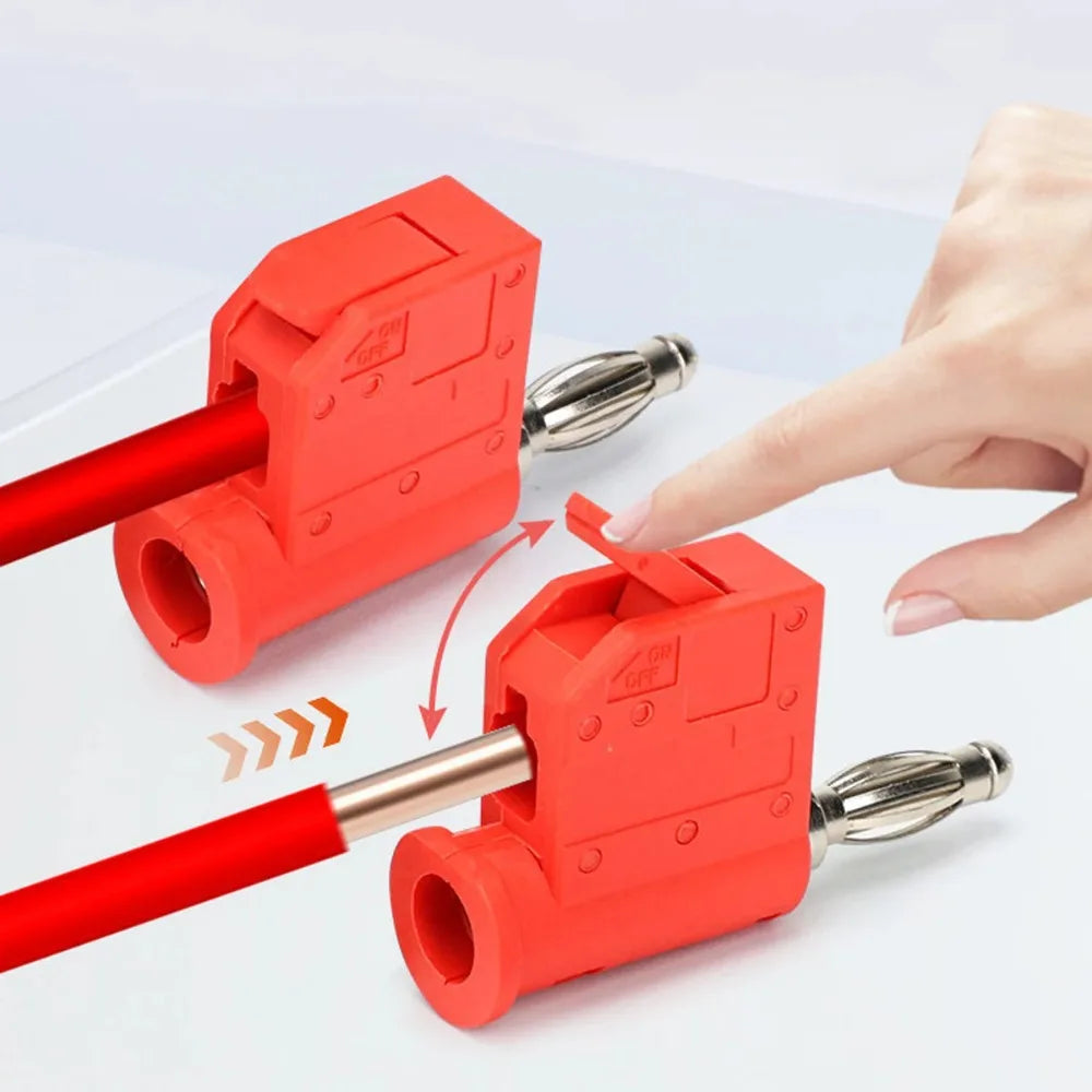 4PCS Stackable Banana Plug No Soldering Lamp Pitcher Flower Stacking Plug 16.8mm Testing Instrument Power Connection Connector