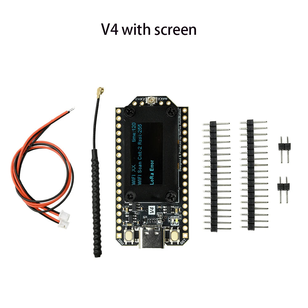 Heltec V4 ESP32 Development Board Upgraded ESP32-S3 SX1262 LoRa Module WiFi Bluetooth 2MB with 915MHz Antenna for Meshtastic