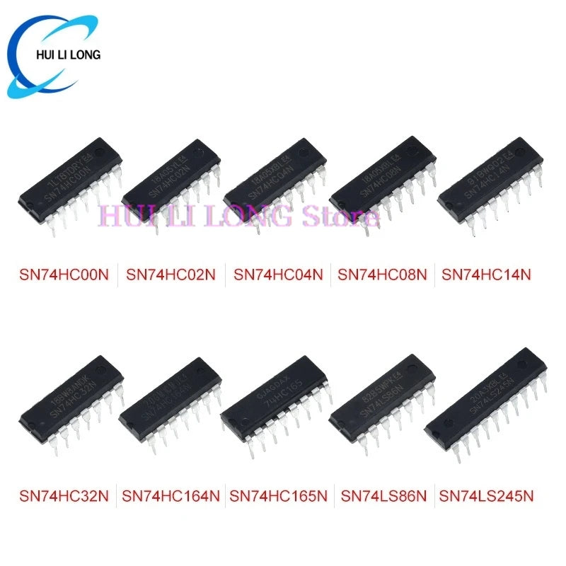 10/30PCS  SN74HC00N SN74HC02N SN74HC04N SN74HC08N SN74HC14N SN74HC32N SN74HC164N SN74HC165N SN74LS86N SN74LS245N