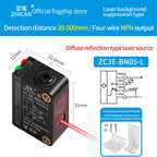 ZHICAN ZC3E Long Range Photoelectric Sensor 2m Diffuse Reflective Switch NPN NO 24V DC Object Detection