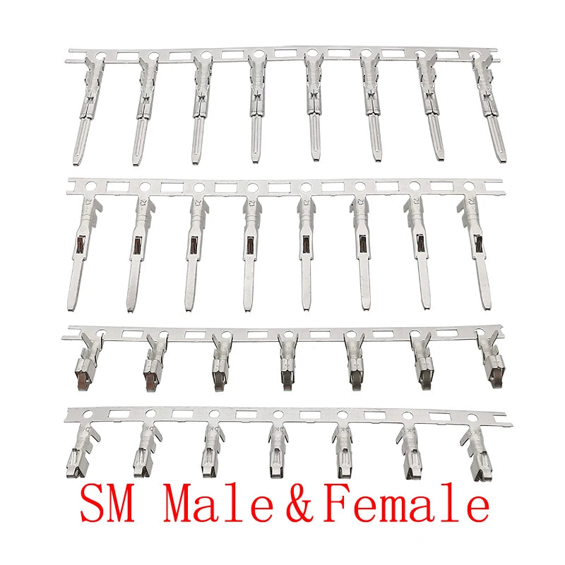 10 Sets JST SM 2.54mm 2/3/4/5/6/7/8Pin Male Female Plug Socket Housing Terminal Connector SM-2P SM-2R JST SM2.54