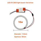 DC5V LED Light Beads Light Source SMD 2835/5730 LED Ring Board Aluminum Lamp Plate Accessorie 10W 12W with SM Female and Driver