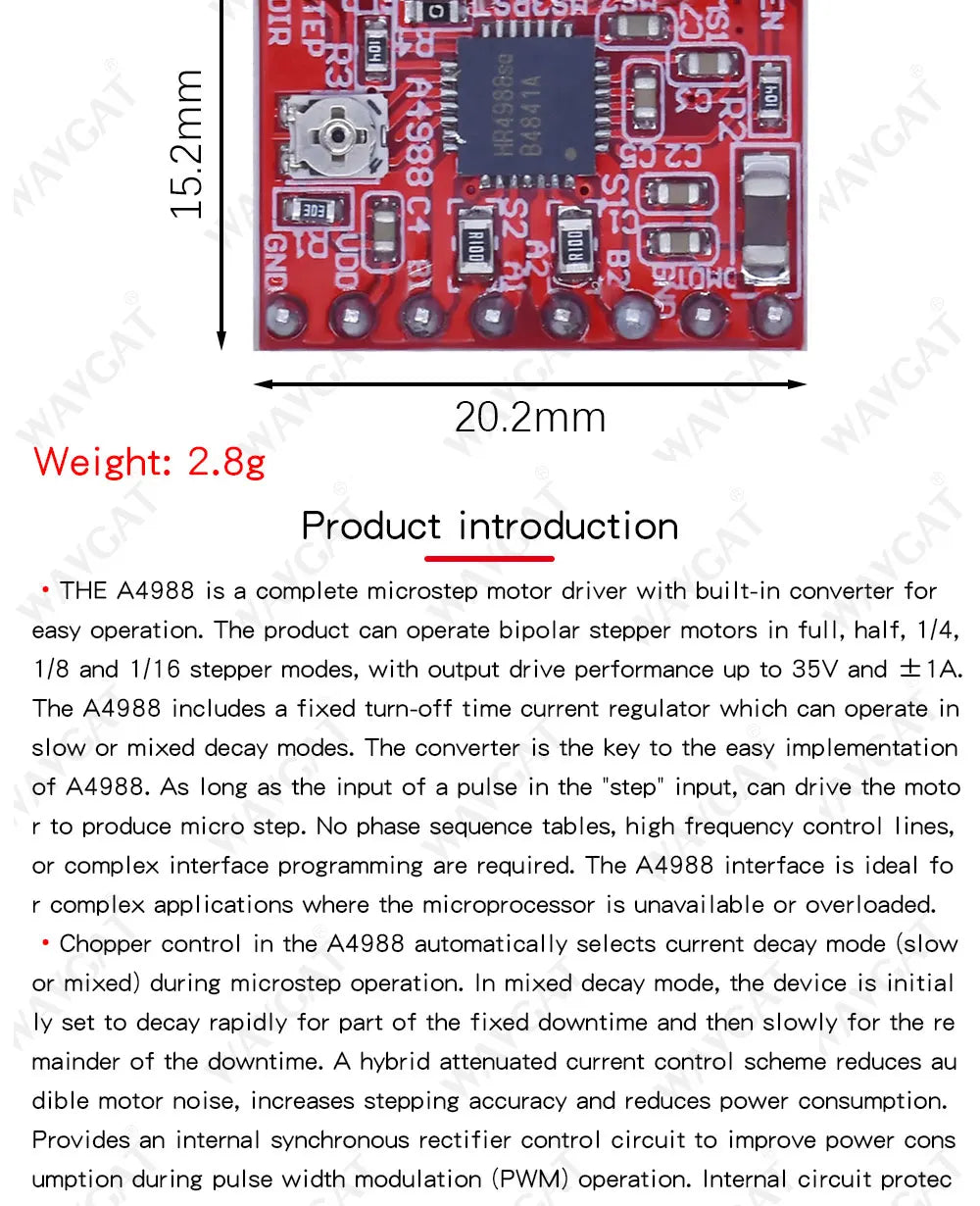 3D Printer Parts StepStick DRV8825 A4988 Stepper Motor Driver With Heat sink Carrier Reprap MKS GEN V1.4 board