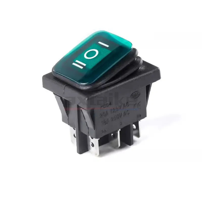 KCD2 KCD4 ON-OFF ON-OFF-0N 4/6Pin Sealed Waterproof Auto Boat Marine Rocker Switch With Black Red Green LED 16A 125V 20A 250V AC