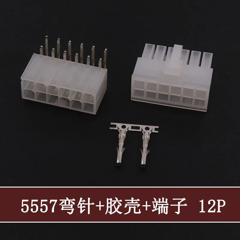 5Sets Molex 4.2mm Automotive Wire Connectors Plug 5557 Series RA Wafer Female Terminal 2-24P Housing for Electrical Wiring