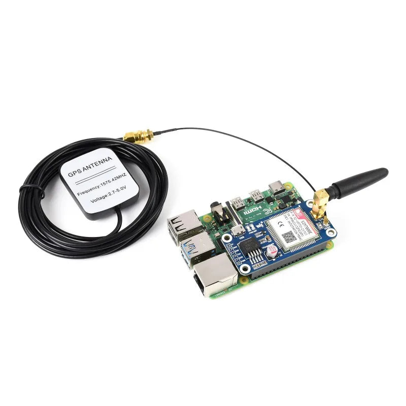Waveshare SIM7000E NB-IoT / Cat-M / EDGE / GPRS HAT for Raspberry Pi, GNSS, for Europe, Africa, Australia, Southeast Asia