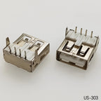 5PCS USB2.0 Female USB Socket Connector 4P USB 2.0 4 Pin Female USB 2.0 Transfers Jack For Laptop Notebook Computer USB Type A/B