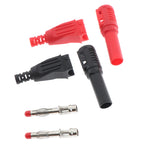 2Pcs Hot New 4mm Male Right Angle Insulation Wire Solder Type DIY Banana Plug Connectors Multimeter Test