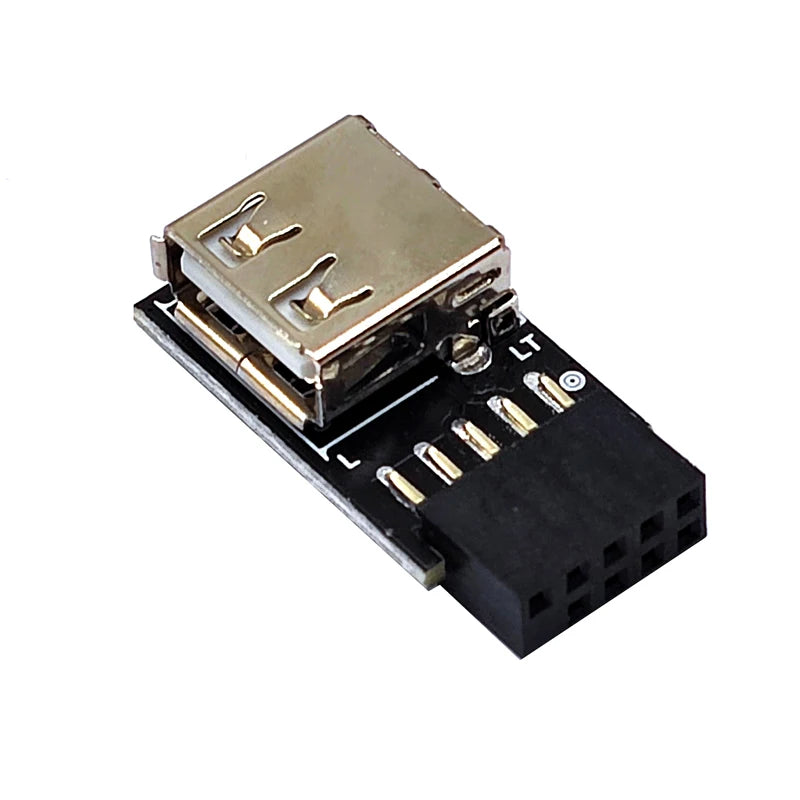 USB 2.0 Motherboard Header USB2.0 A 9 Pin Female Converter 9pin Motherboard to USB Adapter Connector for Wireless Mouse Receiver