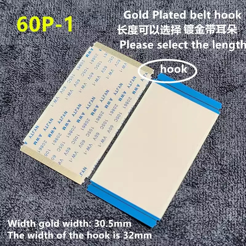 10Pcs Gold-Plated FFC FPC Flat Flexible Cable AWM 20706 105C 60V VW-1 0.5MM Pitch 40/50/55/60/68/80/96 Pin