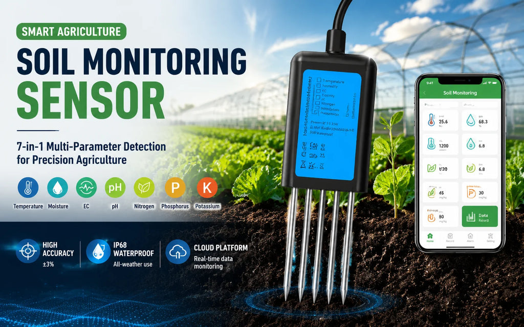 High Precision Agriculture Soil Sensor Moisture Temperature Humidity EC PH NPK with Optional 4-20mA 0-5V RS485 Output