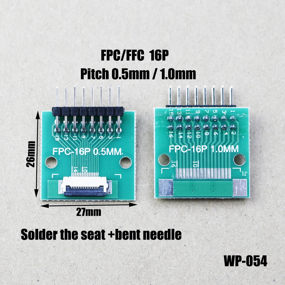1pcs 4/6/8/10/12/15/16/18/20/22/24/26/30/34/36/40/42/45/50/56 Pin FPC/FFC Adapter Board 0.5mm To 2.54mm Connector