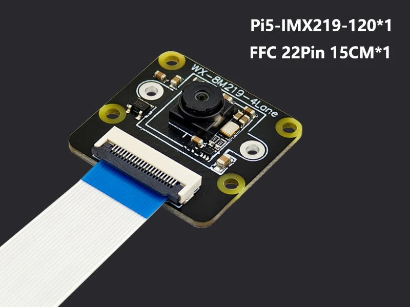 IMX219 Module Raspberry Pi 5 Camera 8 Million Pixels 120-Degree Wide Angle Without Distortion